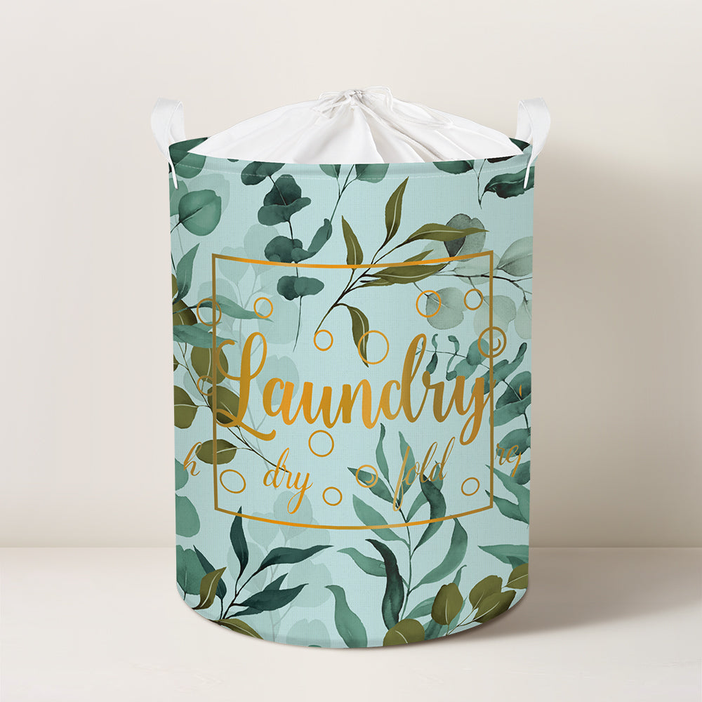Tropical Plants Collapsible Laundry Hamper