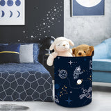 Blue Spaceships Collapsible Laundry Hamper