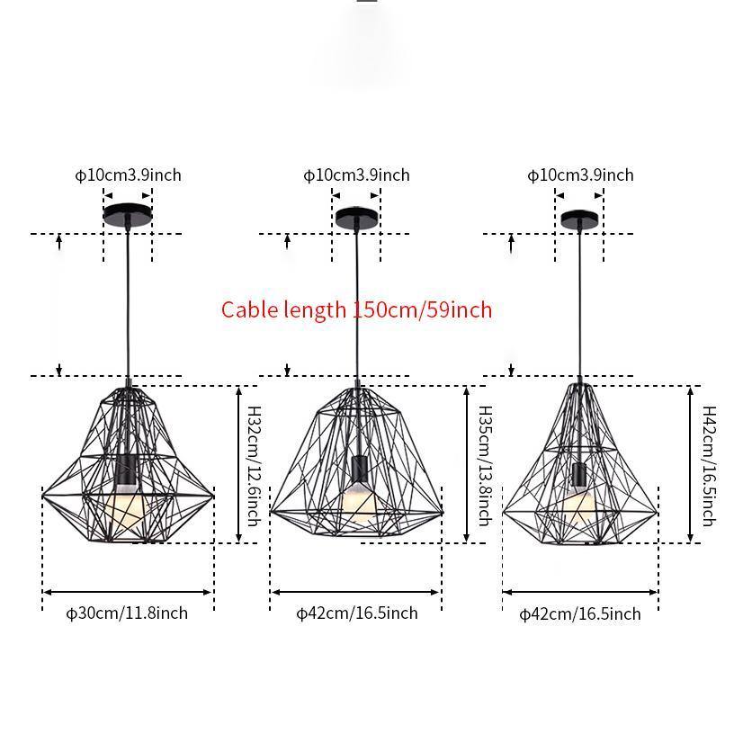 Cage Light Frame Pendant