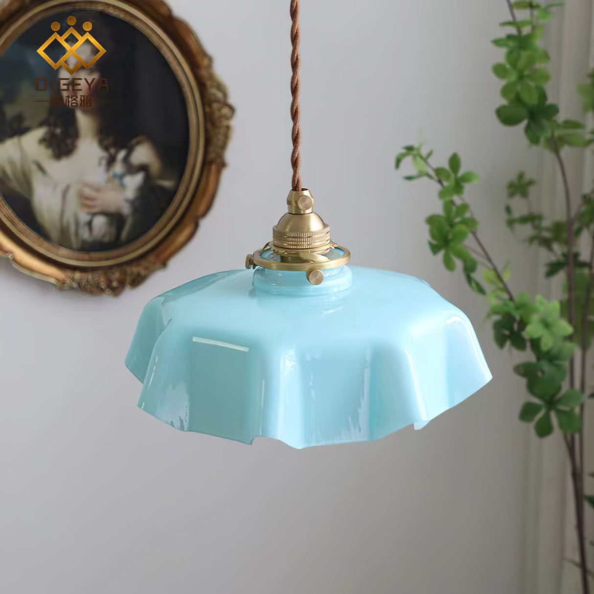 Mint Green French Pendant Lamp