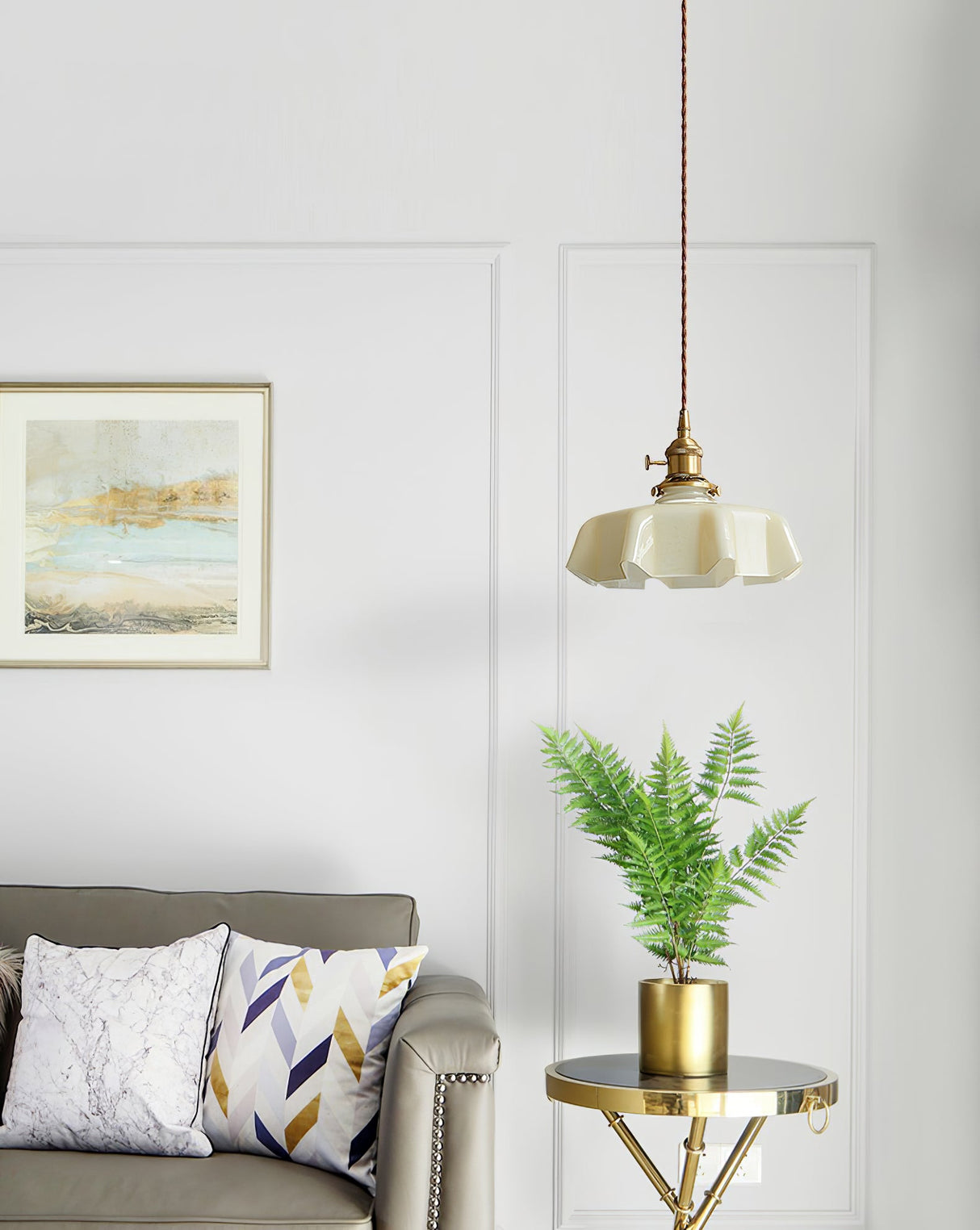 Mint Green French Pendant Lamp