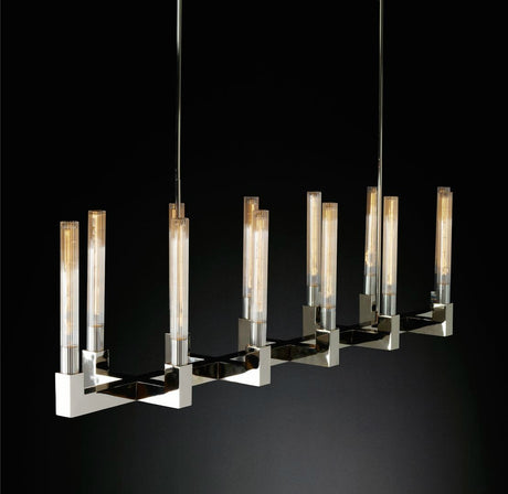 Brass Linear Chandeliers