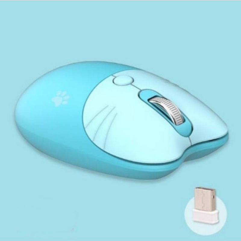 Cute Cat Wireless Keyboard Set