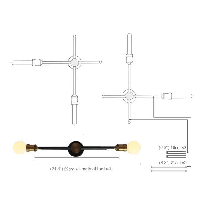 Circa duo wall light - 2 heads