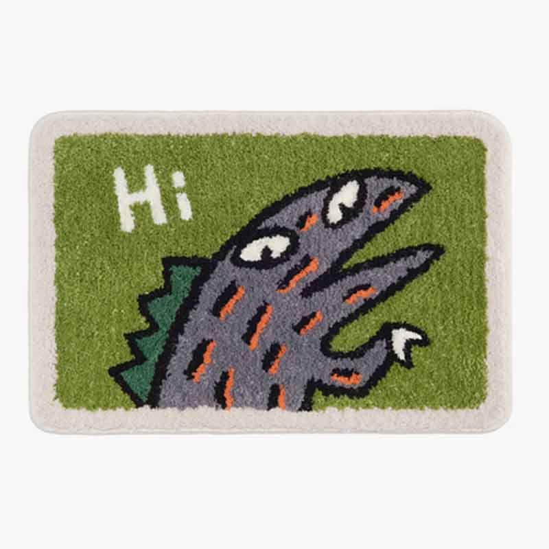 Cartoon Little Dinosaur Sayhi Bath Mat