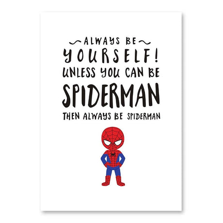 Kids Cartoon Superhero Batman Superman Wall Art Poster Print