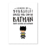 Kids Cartoon Superhero Batman Superman Wall Art Poster Print