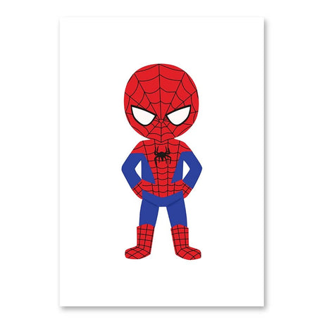 Kids Cartoon Superhero Batman Superman Wall Art Poster Print