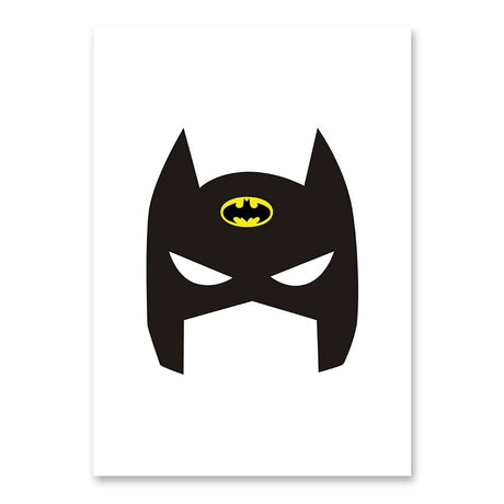 Kids Cartoon Superhero Batman Superman Wall Art Poster Print