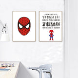 Kids Cartoon Superhero Batman Superman Wall Art Poster Print