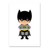 Kids Cartoon Superhero Batman Superman Wall Art Poster Print