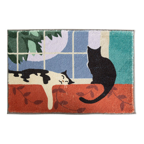 Cats in the Moonlight Bath Room Mat