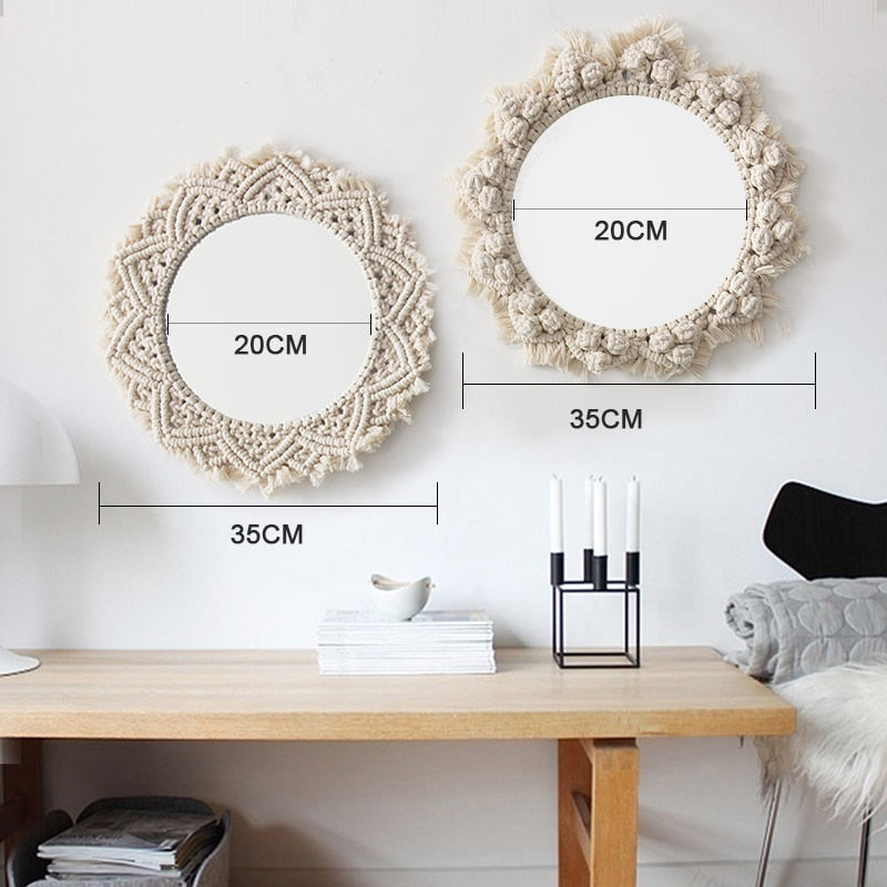 Children Decorative Mirror Baby Room Rabbit Bowknot Wall Frame Creative Home Art Decoration