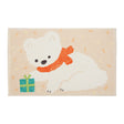 Christmas White Bear Bath Mat