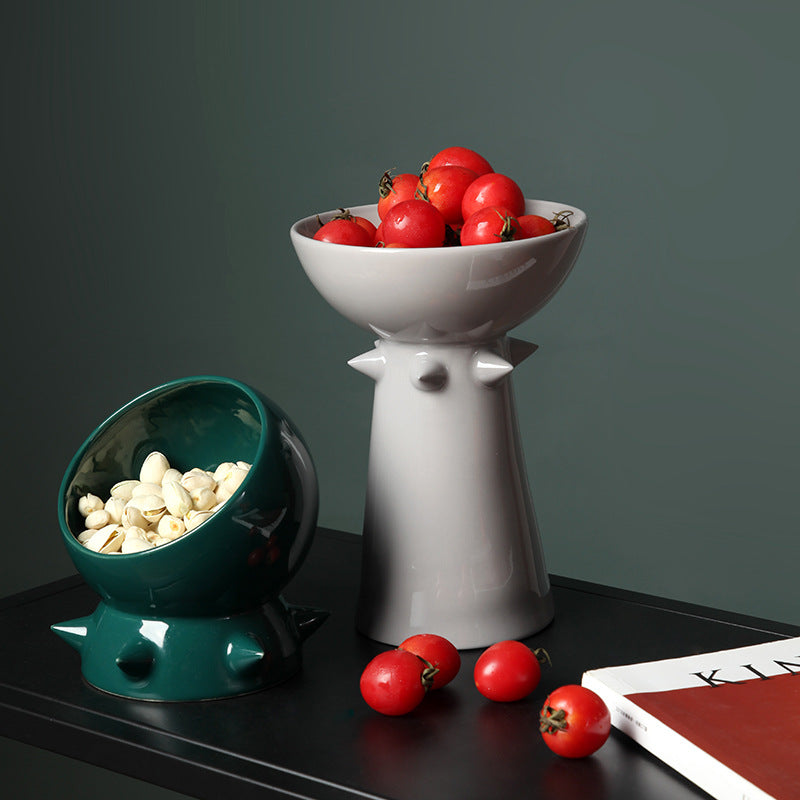 Modern Spiky Ceramic Fruit Snack Bowl Ornaments