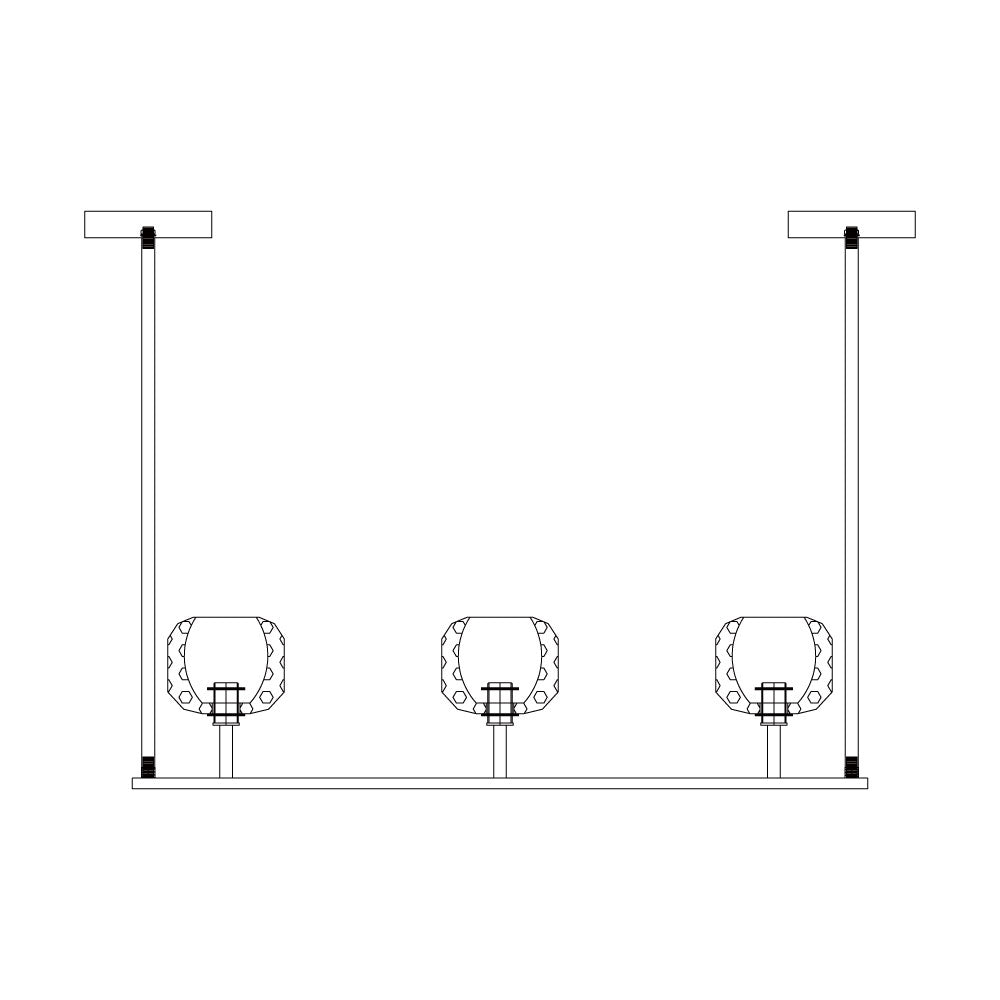 Crystal Ball Linear Chandelier