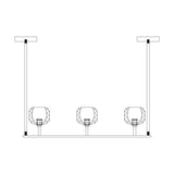 Crystal Ball Linear Chandelier