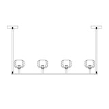 Crystal Ball Linear Chandelier