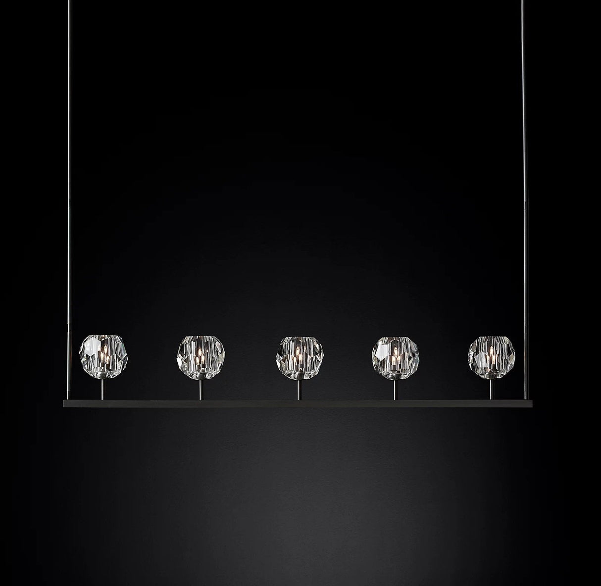 Crystal Ball Linear Chandelier