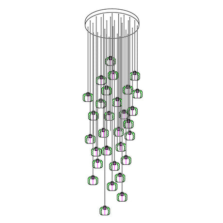Crystal Ball Cluster Chandeliers