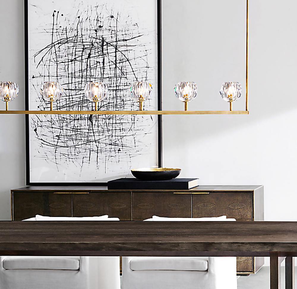 Crystal Ball Linear Chandelier