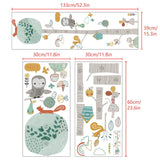 Cute Forest Tree Height Measure Wall Sticker For Kids Room Nursery Child Growth Chart Wall Decal Baby Gift Animal Room Decor