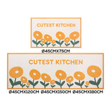 Cute Yellow Flower Kitchen Mat