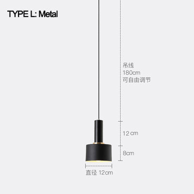 Brass Cylinder Pendant Light