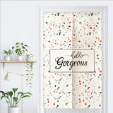Hello Gorgeous Hello Gorgeous Terrazzo Pattern Door Curtain, Geometric Door Curtains, Unique Door décor, Boho Doorway Cover, Customized Door Curtains