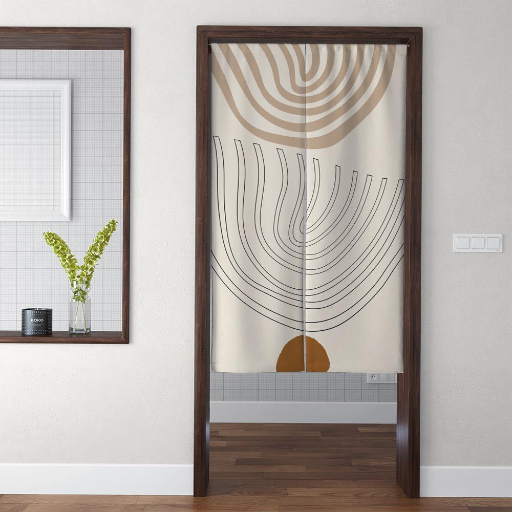 Abstract Circle and Balance Door Curtain