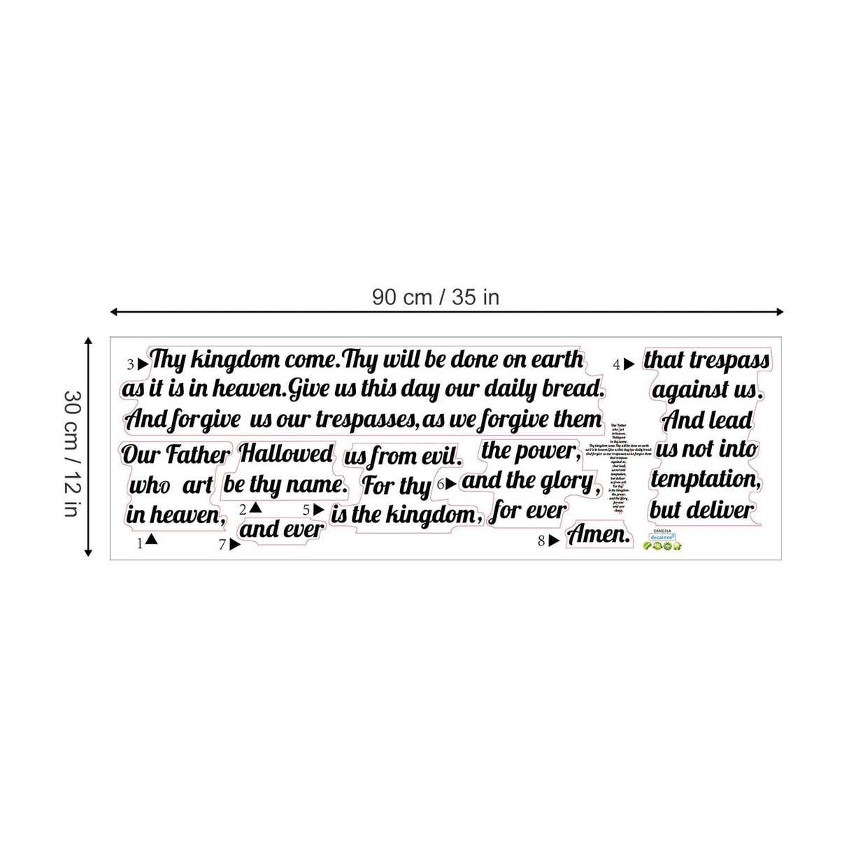 Lord's Prayer Wall Decals