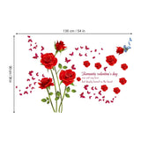 Red Rose Wall Decals