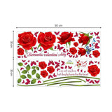 Red Rose Wall Decals