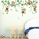 Monkey Climbing Tree Wall Decals