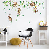 Monkey Climbing Tree Wall Decals