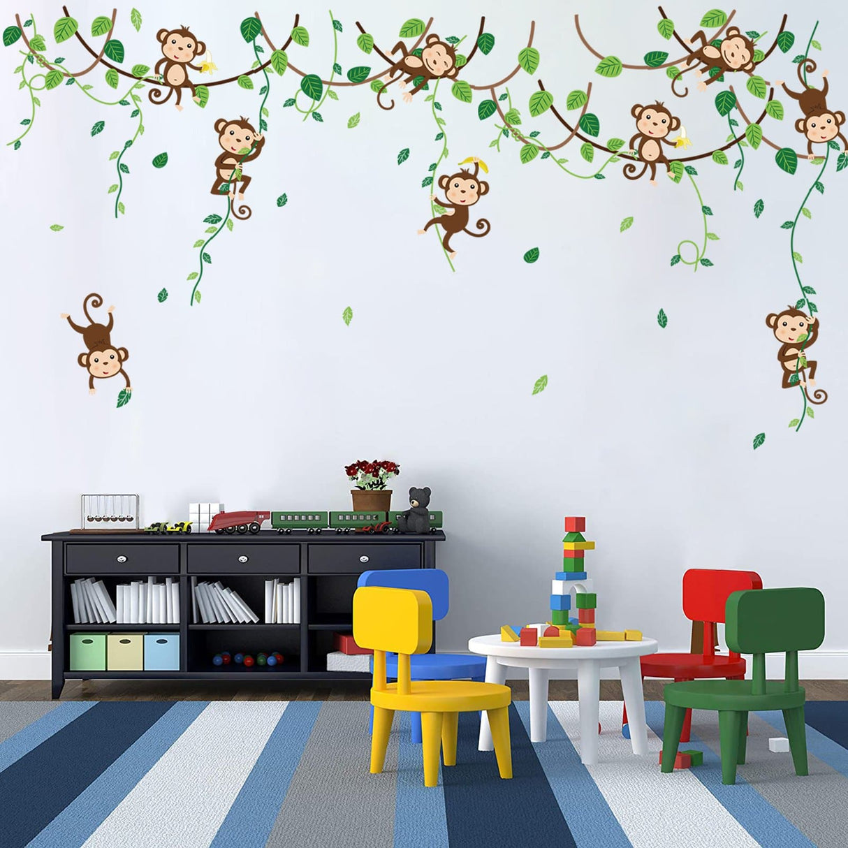 Monkey Climbing Tree Wall Decals