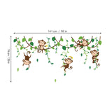 Monkey Climbing Tree Wall Decals