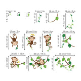 Monkey Climbing Tree Wall Decals