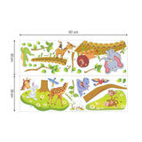 Jungle Animals Tree Wall Decals