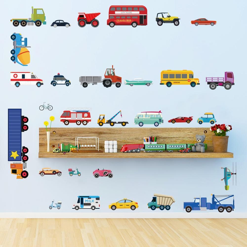 Transports Cars Wall Decals