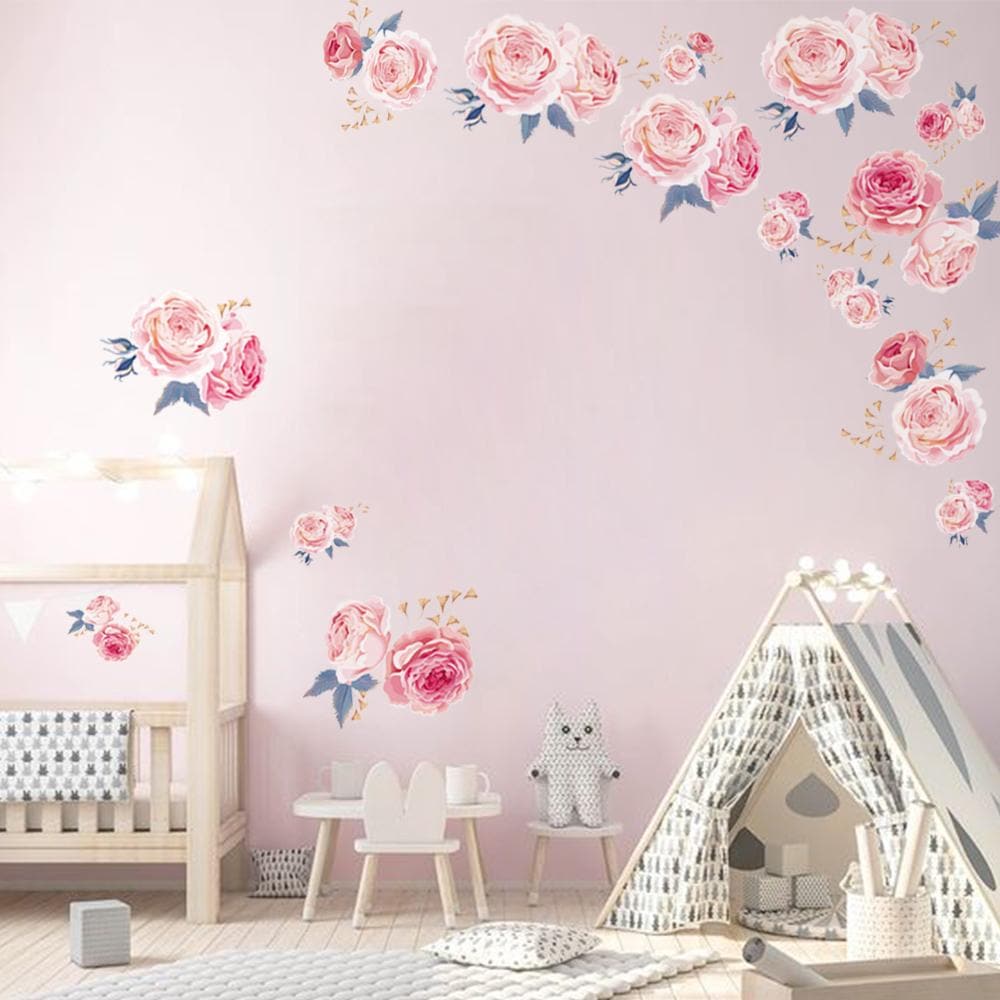 Pink Rose Wall Decals