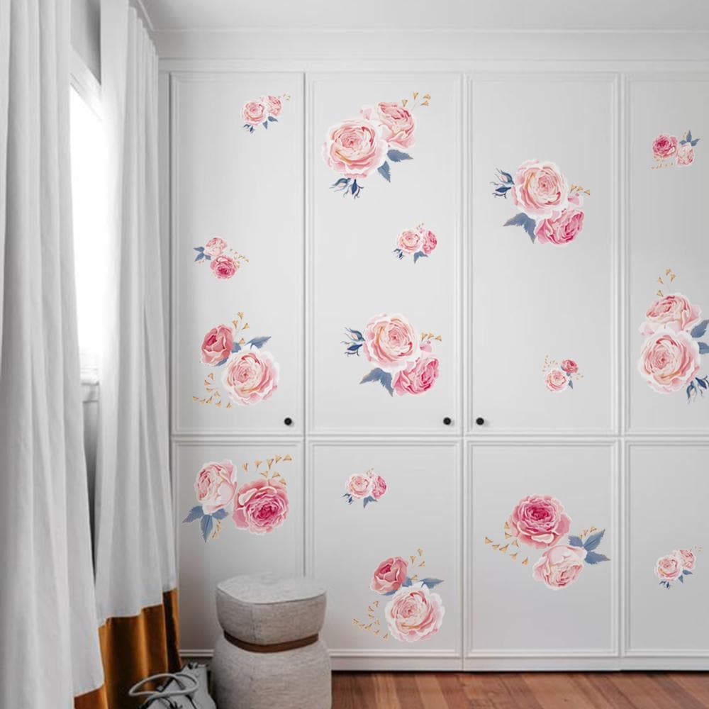 Pink Rose Wall Decals