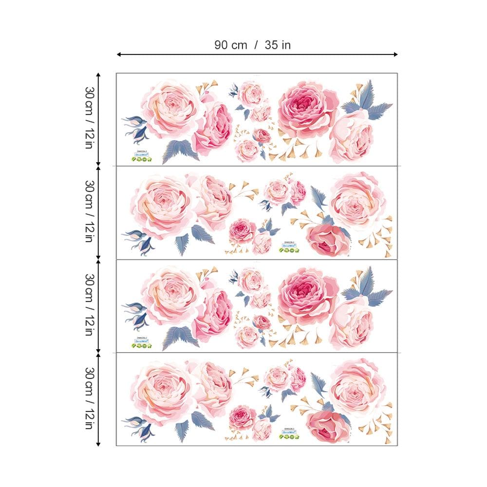 Pink Rose Wall Decals