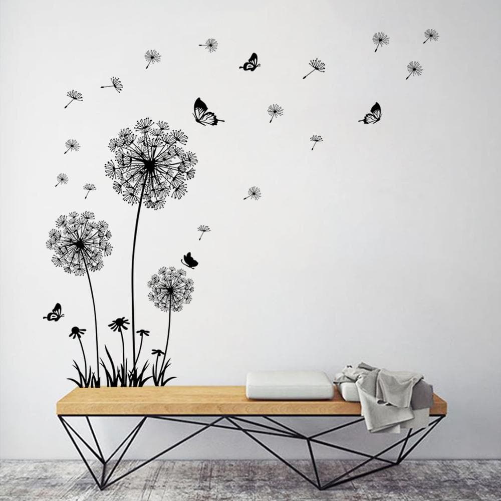 Dandelion Flying Butterflies Wall Decals