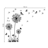 Dandelion Flying Butterflies Wall Decals