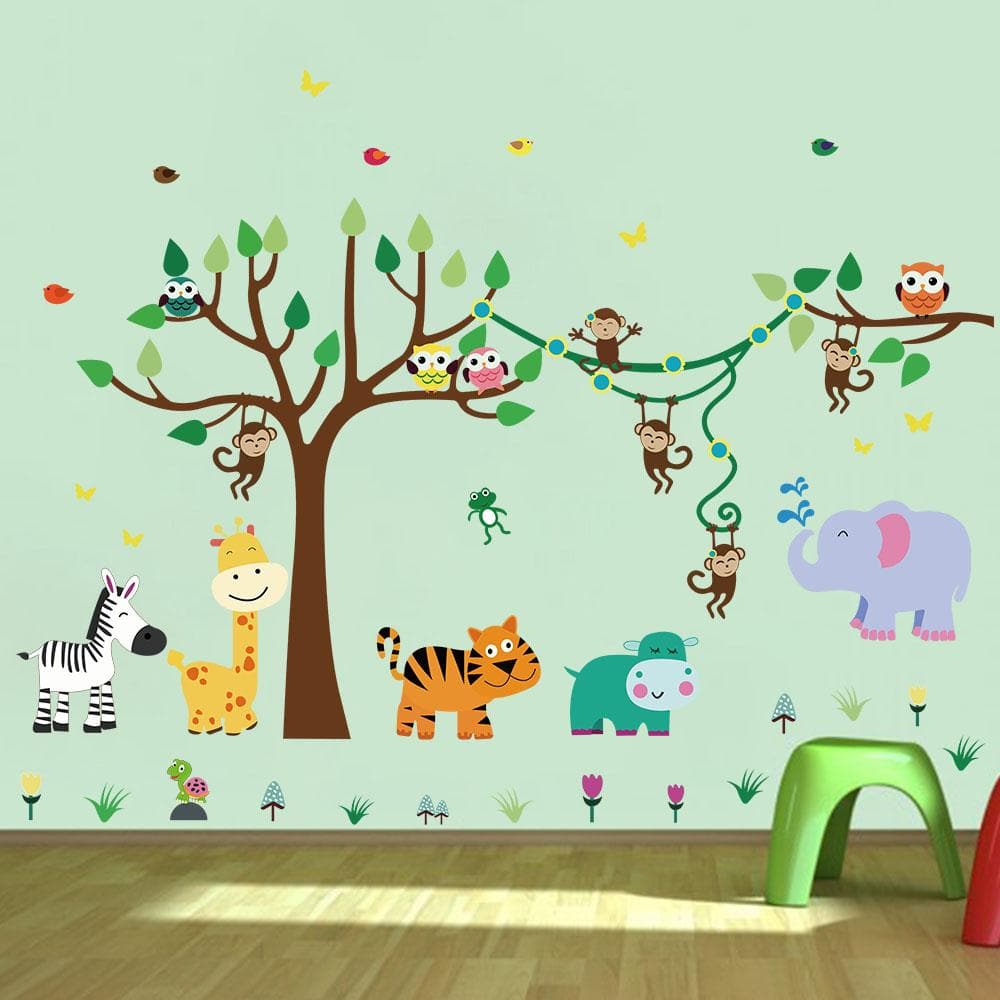 Animals Tree Wall Decals