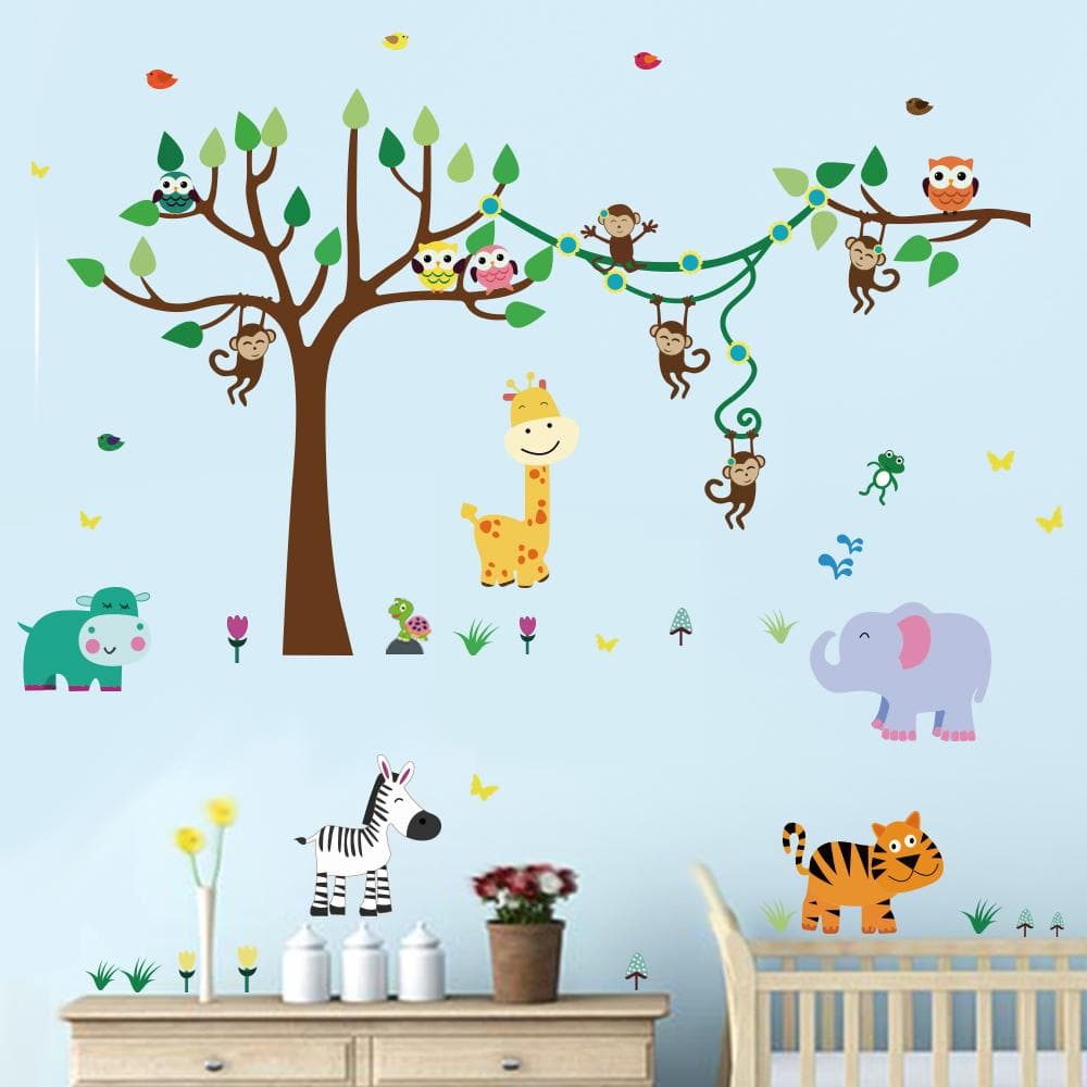 Animals Tree Wall Decals