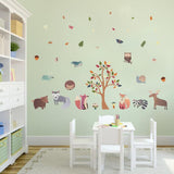 Animals and Tree Wall Decals