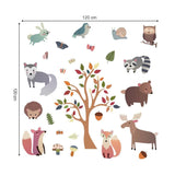 Animals and Tree Wall Decals