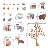 Animals and Tree Wall Decals